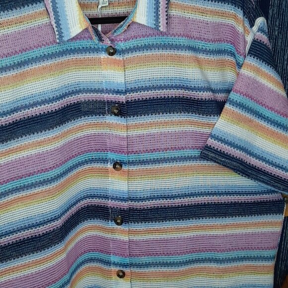 NWT!! DAVI & DANI Summer Vibe Striped Shirt - Picture 2 of 11
